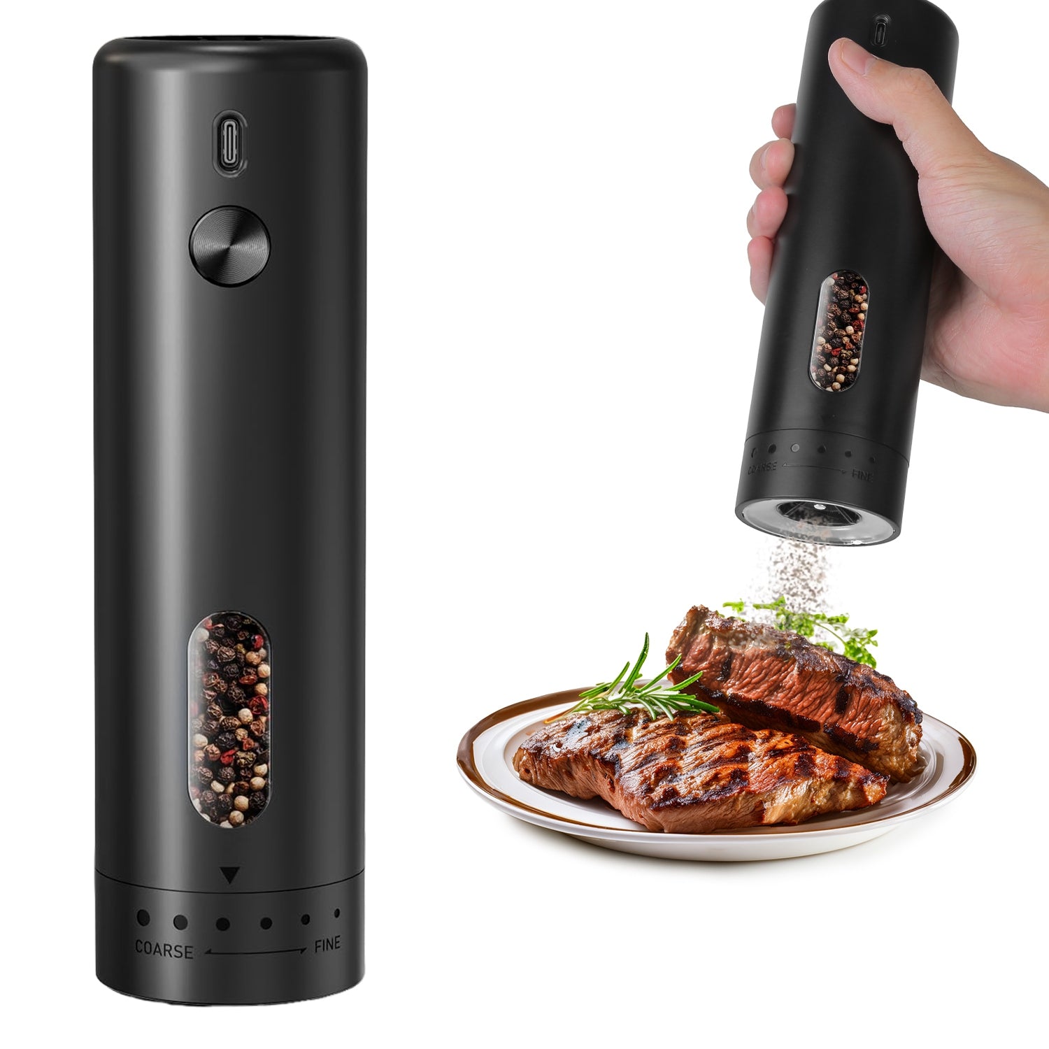 1Pc  Electric Pepper/salt Grinder USB Rechargeable